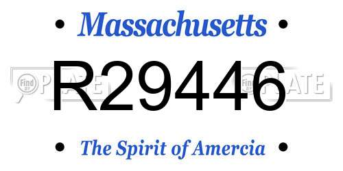 R29446 Massachusetts License Plate