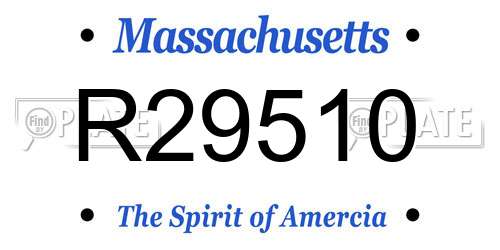 R29510 Massachusetts License Plate