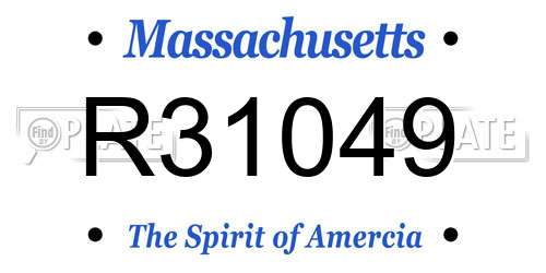 R31049 Massachusetts License Plate