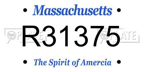 R31375 Massachusetts License Plate