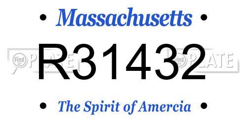 R31432 Massachusetts License Plate