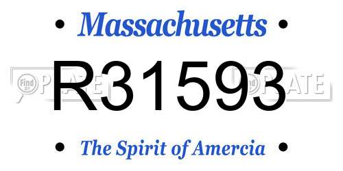 R31593 Massachusetts License Plate