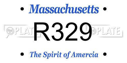 R329 Massachusetts License Plate