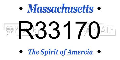 R33170 Massachusetts License Plate