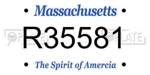 R35581 Massachusetts License Plate