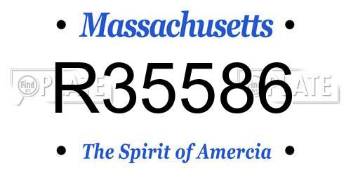R35586 Massachusetts License Plate