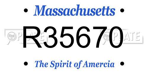 R35670 Massachusetts License Plate
