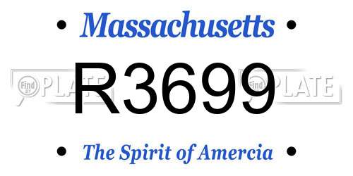 R3699 Massachusetts License Plate