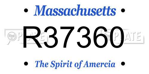 R37360 Massachusetts License Plate