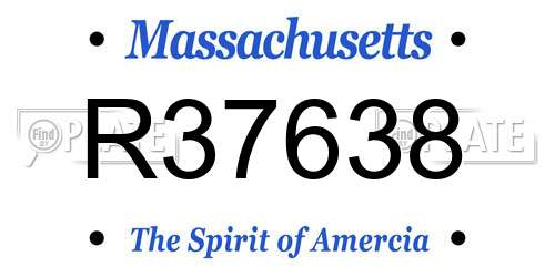 R37638 Massachusetts License Plate