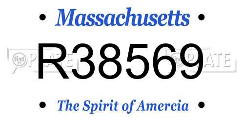 R38569 Massachusetts License Plate