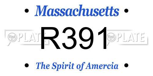 R391 Massachusetts License Plate