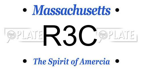 R3C Massachusetts License Plate