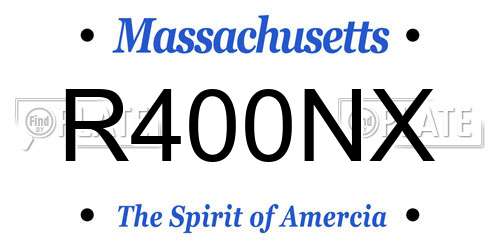 R400NX Massachusetts License Plate