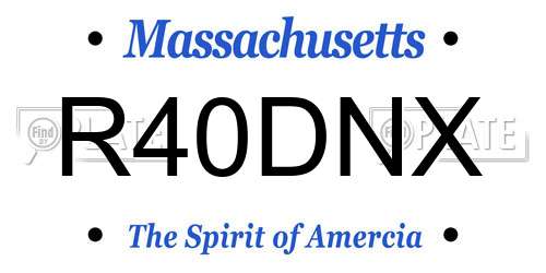 R40DNX Massachusetts License Plate