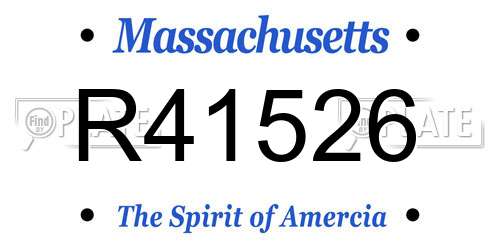 R41526 Massachusetts License Plate