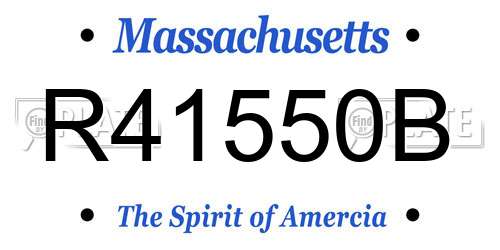 R41550B Massachusetts License Plate