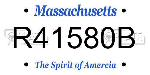 R41580B Massachusetts License Plate