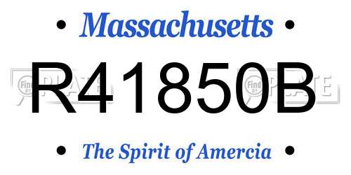 R41850B Massachusetts License Plate