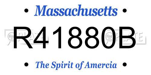 R41880B Massachusetts License Plate
