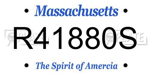 R41880S Massachusetts License Plate