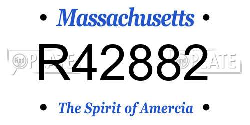 R42882 Massachusetts License Plate
