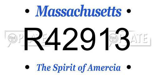 R42913 Massachusetts License Plate