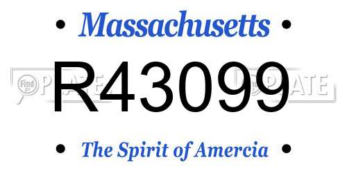 R43099 Massachusetts License Plate