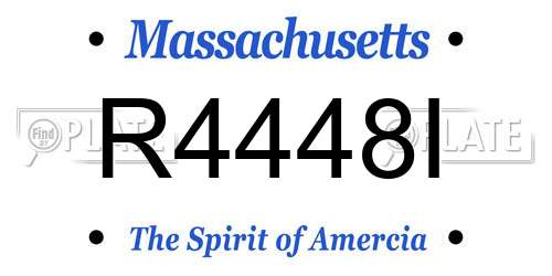 R4448I Massachusetts License Plate
