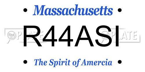 R44ASI Massachusetts License Plate