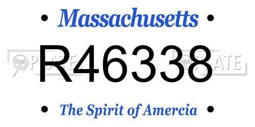 R46338 Massachusetts License Plate