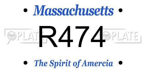 R474 Massachusetts License Plate