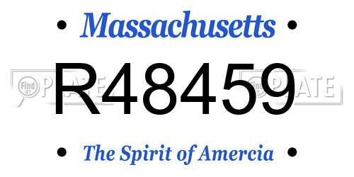 R48459 Massachusetts License Plate