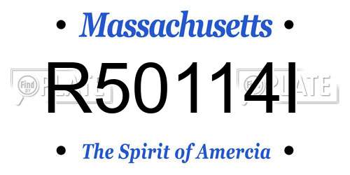 R50114I Massachusetts License Plate