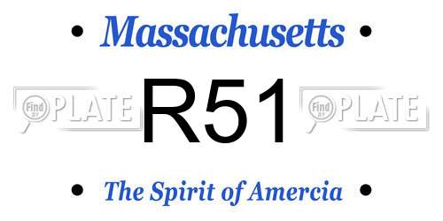 R51 Massachusetts License Plate