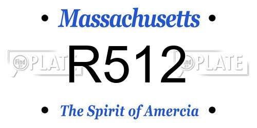 R512 Massachusetts License Plate