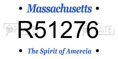 R51276 Massachusetts License Plate