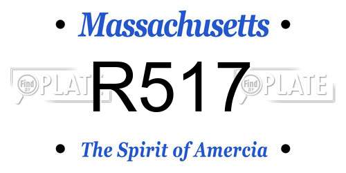 R517 Massachusetts License Plate