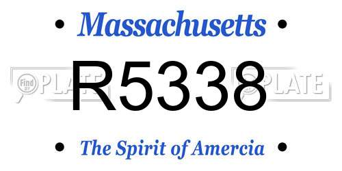 R5338 Massachusetts License Plate