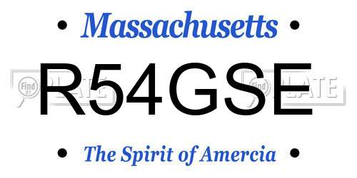R54GSE Massachusetts License Plate