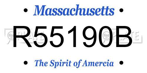 R55190B Massachusetts License Plate