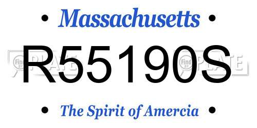 R55190S Massachusetts License Plate