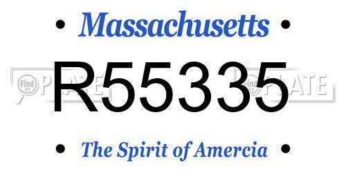 R55335 Massachusetts License Plate