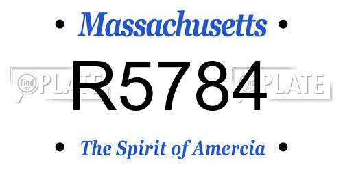 R5784 Massachusetts License Plate