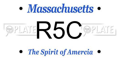 R5C Massachusetts License Plate