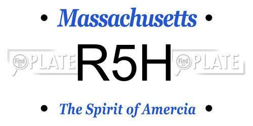 R5H Massachusetts License Plate