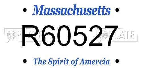 R60527 Massachusetts License Plate