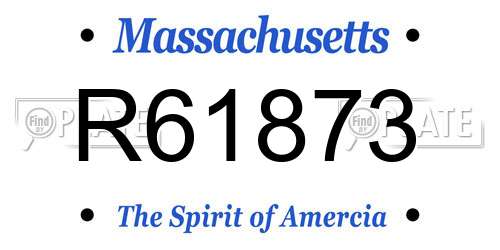 R61873 Massachusetts License Plate