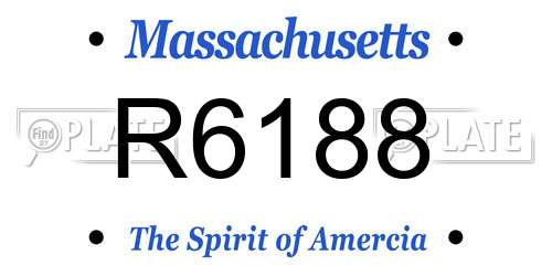 R6188 Massachusetts License Plate