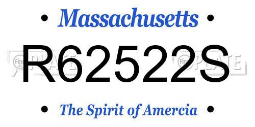 R62522S Massachusetts License Plate